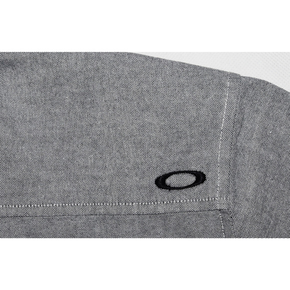 Oakley Regular Fit Mens Short Sleeve Button Up Embroidered Logo Shirt Size Small - Picture 5 of 8